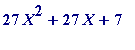 27*X^2+27*X+7